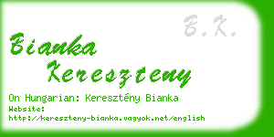 bianka kereszteny business card